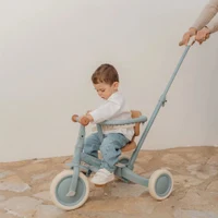 Трёхколёсный велосипед 4 в 1 с ручкой для толкания — BLUE — Little Dutch 4