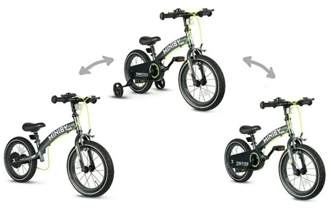 Трицикл Qplay Miniby 3in1 14 Grey 4