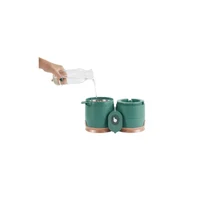 Robot din sticla si otel inoxidabil 4 in 1Babymoov Nutribaby Glass green din stica si otel 3