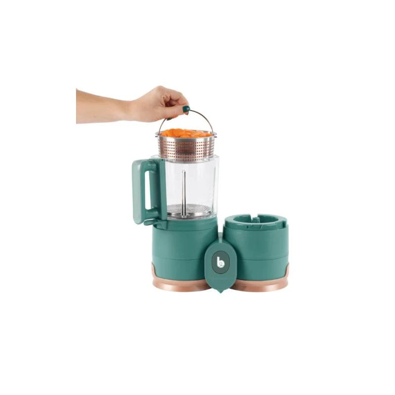 Robot din sticla si otel inoxidabil 4 in 1Babymoov Nutribaby Glass green din stica si otel 5
