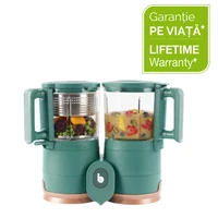 Robot din sticla si otel inoxidabil 4 in 1Babymoov Nutribaby Glass green din stica si otel 2
