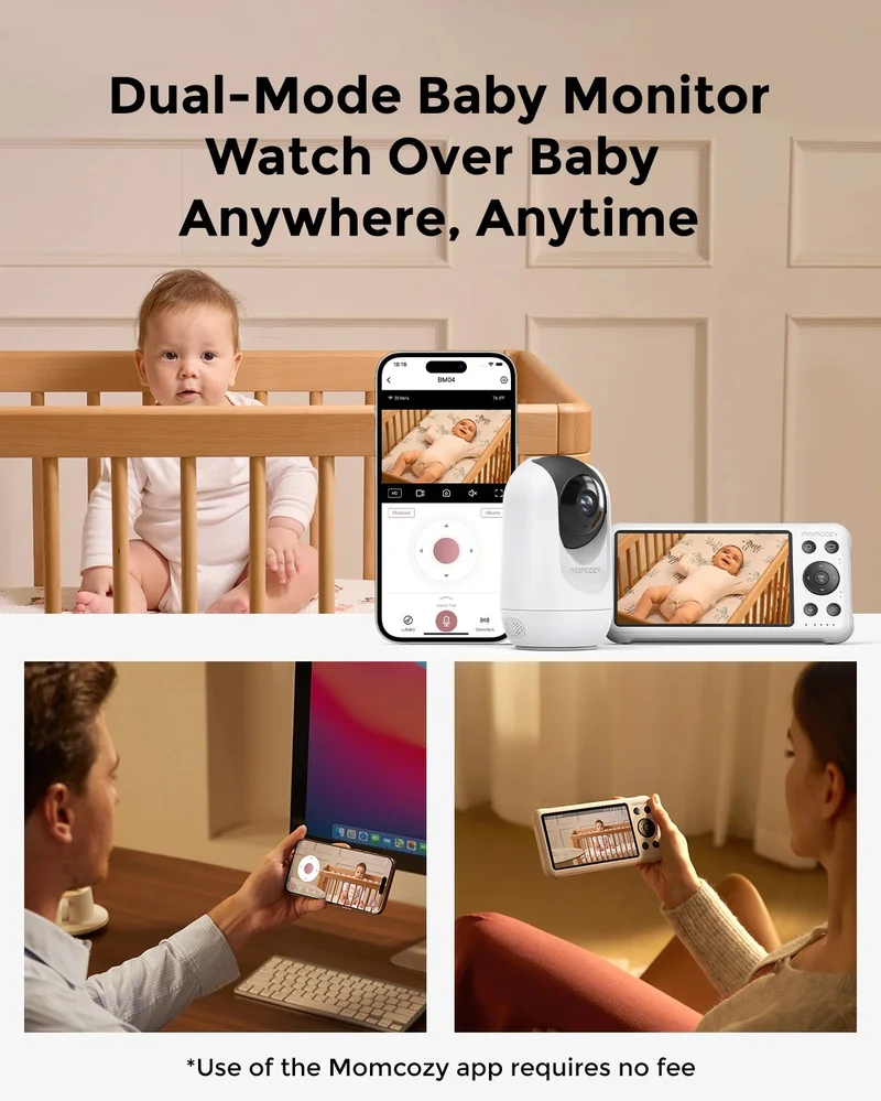 Цифровая видеоняня Momcozy Smart Wifi 5.0 BM04 4