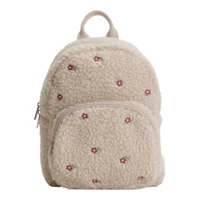 Rucsac din material teddy - Sand - Little Dutch