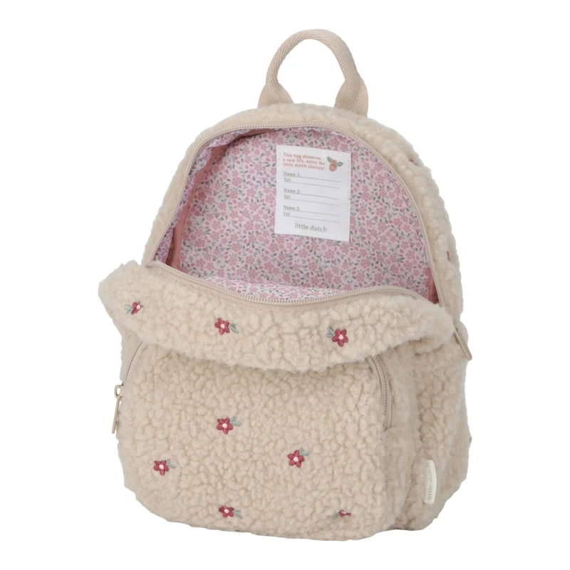 Rucsac din material teddy - Sand - Little Dutch 3