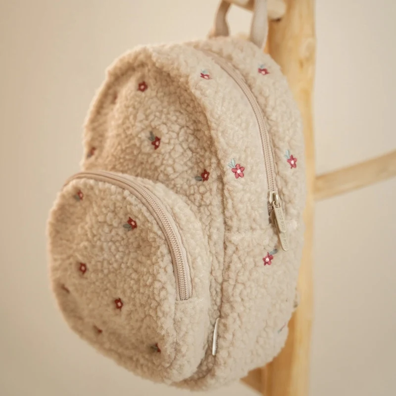 Rucsac din material teddy - Sand - Little Dutch 5