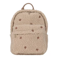 Rucsac din material teddy - Taupe - Little Dutch