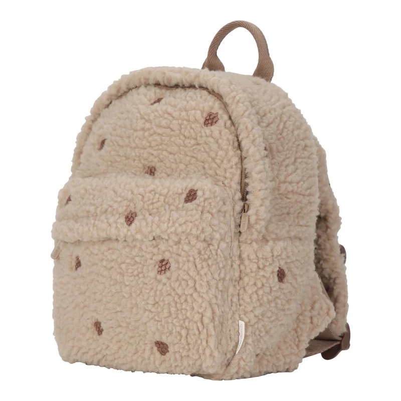 Rucsac din material teddy - Taupe - Little Dutch 2