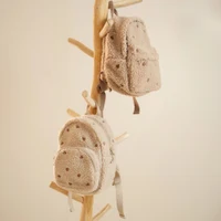 Rucsac din material teddy - Taupe - Little Dutch 5