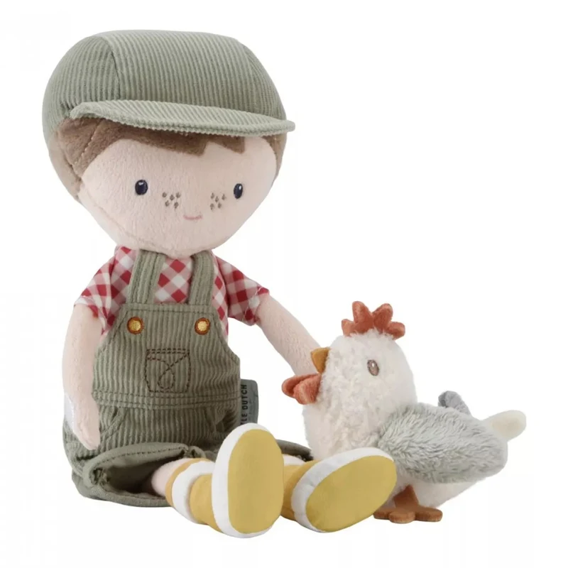 Текстильная кукла Jim с цыплёнком - 35 см - Little Farm - Little Dutch 2