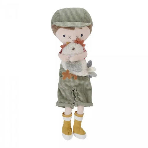 Текстильная кукла Jim с цыплёнком - 35 см - Little Farm - Little Dutch