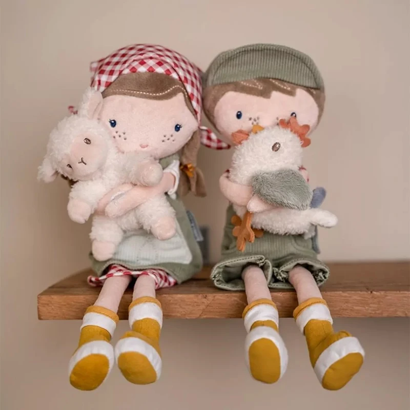 Текстильная кукла Jim с цыплёнком - 35 см - Little Farm - Little Dutch 3