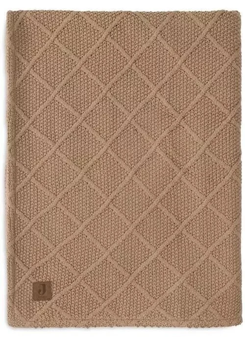 Patura tricotata Jollein 75x100cm Biscuit/Teddy Fleece 2