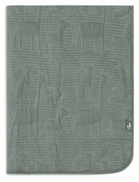 Paturica Jollein 75x100cm Velvet Jungle Jumbo Ash Green 2