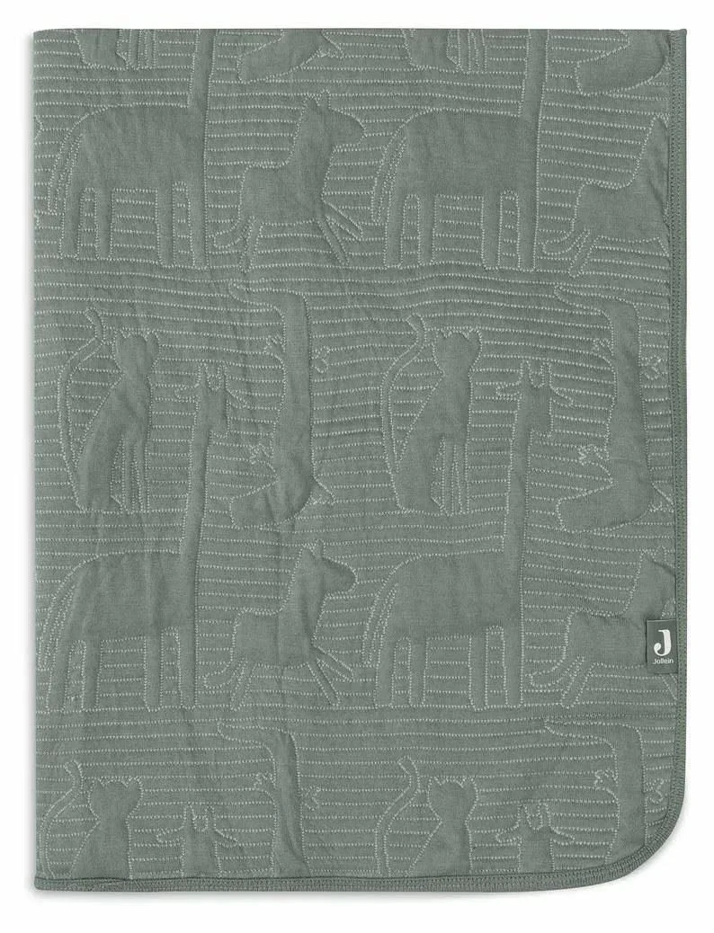 Paturica Jollein 75x100cm Velvet Jungle Jumbo Ash Green 2