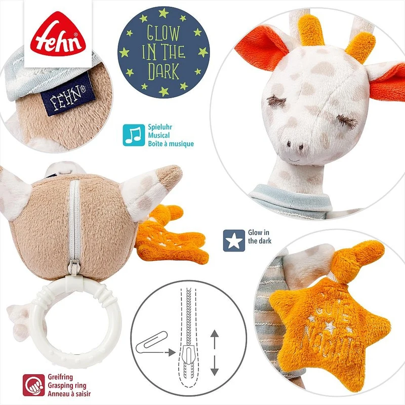 Мини музыкальная игрушка – Сонная жирафа, Fehn 2