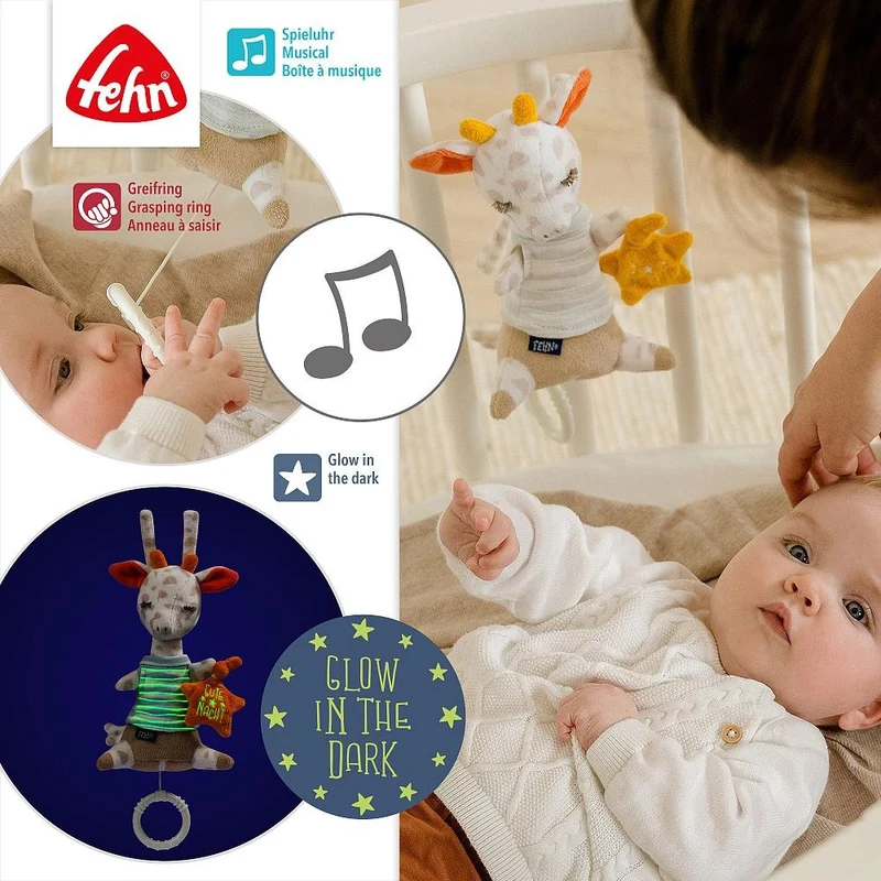 Мини музыкальная игрушка – Сонная жирафа, Fehn 4
