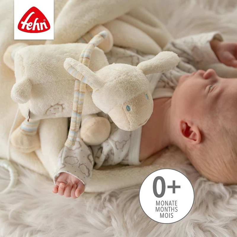 Музыкальная игрушка, Fehn, Овечка, 16 см, кремовая 3