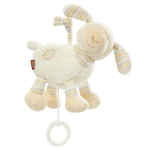 Музыкальная игрушка, Fehn, Овечка, 16 см, кремовая