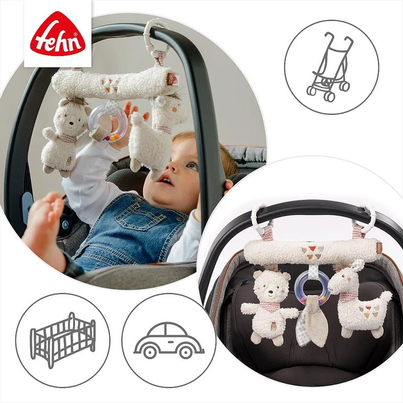 Mascota educationala patut bebe, Fehn, 25 cm, Alb 3