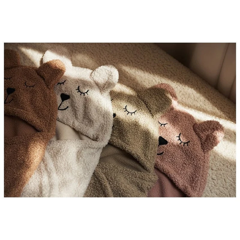 Paturica de infasat Jollein Bear Boucle Olive 5