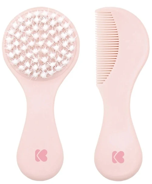 Pieptene si perie Kikkaboo Savana Pink