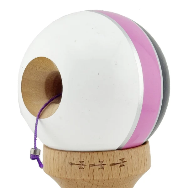 Kendama Royal Spike X Original profesionala, 7*6*18cm, negru-roz-alb 5
