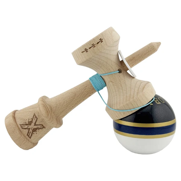 Kendama Royal Spike X Original profesionala, 7.5*6*18cm, inel albastru inchis 2