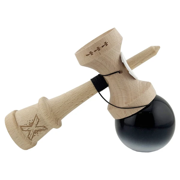 Kendama Super Sticky X Original profesionala, 7.5*6*18cm, Yin-Yang finisaj lucios 2