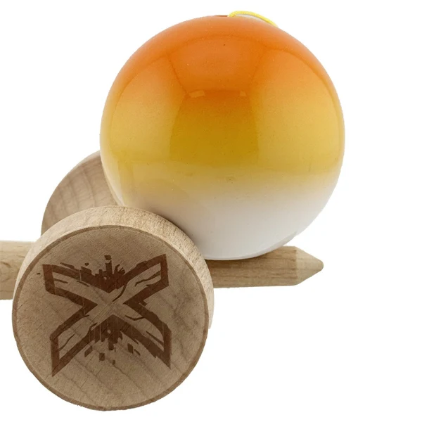 Kendama Super Sticky X Original profesionala, 7.5*6*18cm, Gradient portocaliu 4