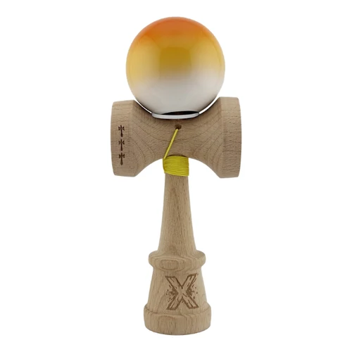 Kendama Super Sticky X Original profesionala, 7.5*6*18cm, Gradient portocaliu