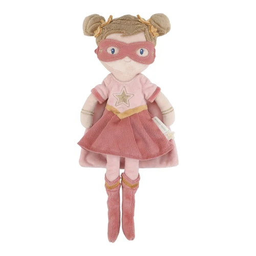 Papusa textila - Superhero Rosa - 35 cm - Little Dutch