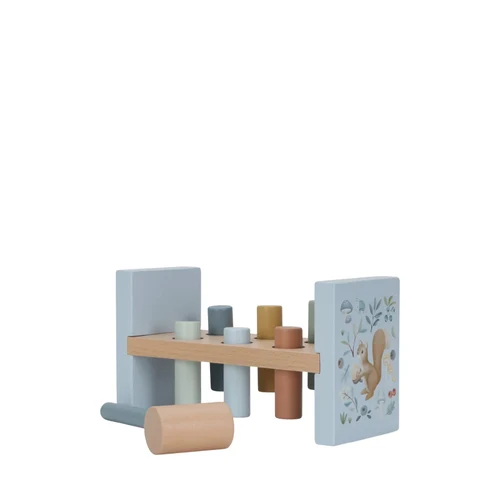 Jucarie din lemn FSC cu cilindri si ciocan - Forest Friends - Little Dutch