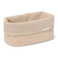 Cos de depozitare din bumbac organic tricotat - 25x15 cm - Pure Soft Beige - Little Dutch