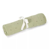 Муслиновая ткань из органического хлопка - 120x120 см - Pure Sage - Little Dutch