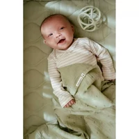 Муслиновая ткань из органического хлопка - 120x120 см - Pure Sage - Little Dutch 5