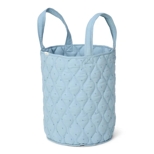 Cos de depozitare din bumbac organic pentru camera copilului - 35x45 cm - Pure Denim Blue - Little D