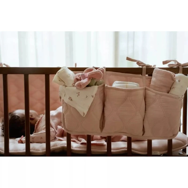 Organizator din bumbac organic pentru patut - Pure Blossom - Little Dutch 3