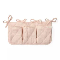 Organizator din bumbac organic pentru patut - Pure Blossom - Little Dutch