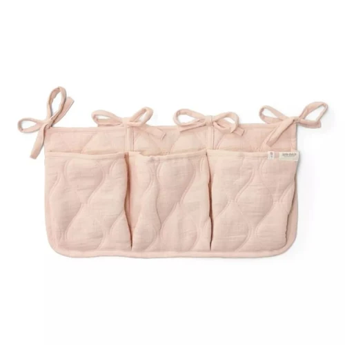 Organizator din bumbac organic pentru patut - Pure Blossom - Little Dutch