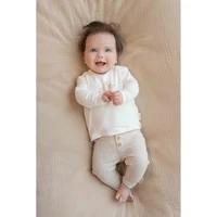 Pantaloni din bumbac organic - Nappy Sand - Little Dutch - 56 3
