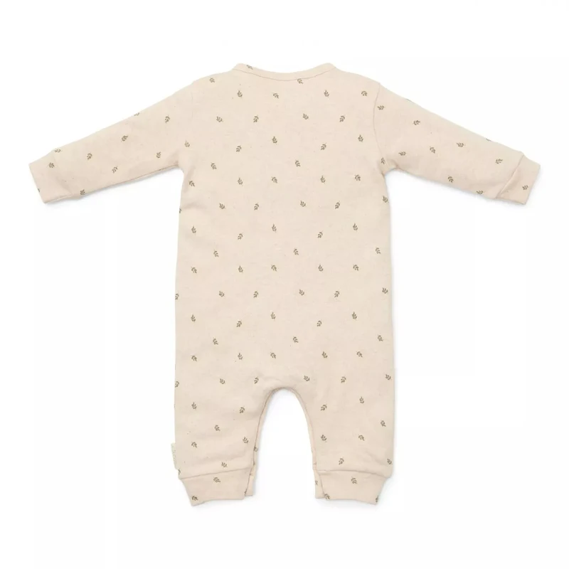 Salopeta din bumbac organic pentru bebelusi - Little Farm - Green Leves - Little Farm-56 2