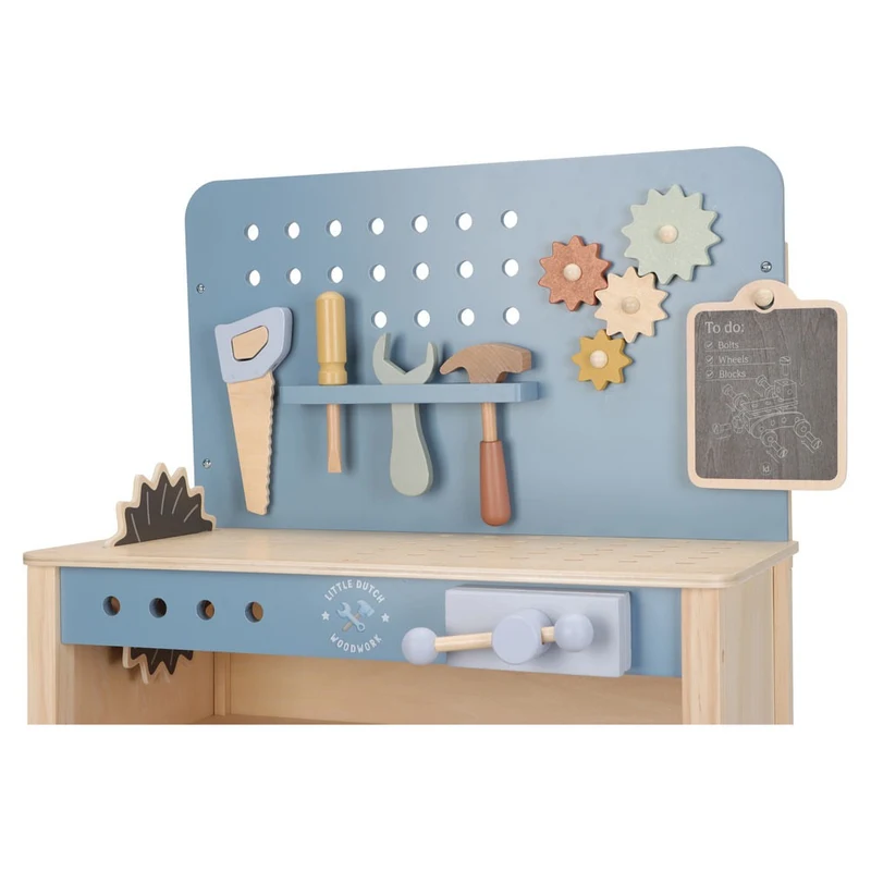 Banc de lucru cu accesorii din lemn FSC - Little Dutch 2