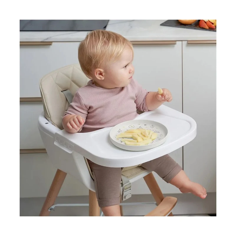 Set veselă cu 5 piese din materiale naturale Miniland Naturmeal Chick 4