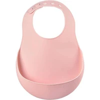 Beaba Силиконовый слюнявчик Old Pink B913491