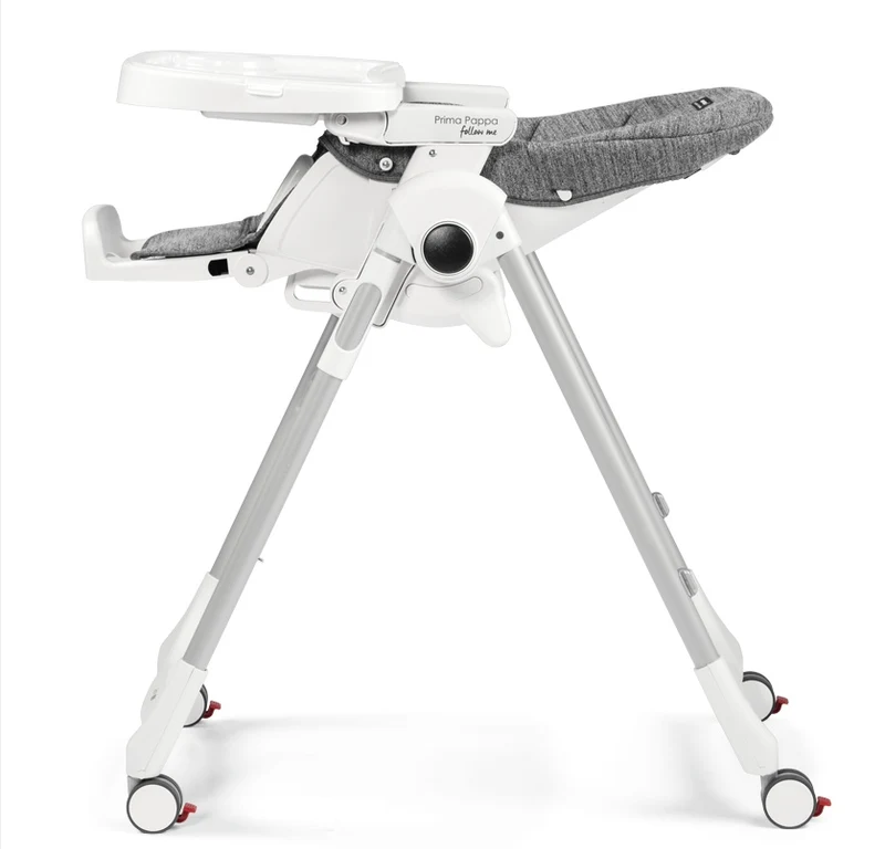 Scaun de masa Prima Pappa Follow me, Wonder Grey,  Peg Perego 4