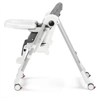 Scaun de masa Prima Pappa Follow me, Wonder Grey,  Peg Perego 5