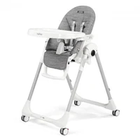 Scaun de masa Prima Pappa Follow me, Wonder Grey,  Peg Perego
