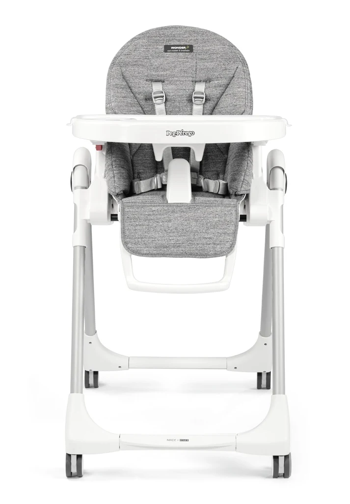 Scaun de masa Prima Pappa Follow me, Wonder Grey,  Peg Perego 3