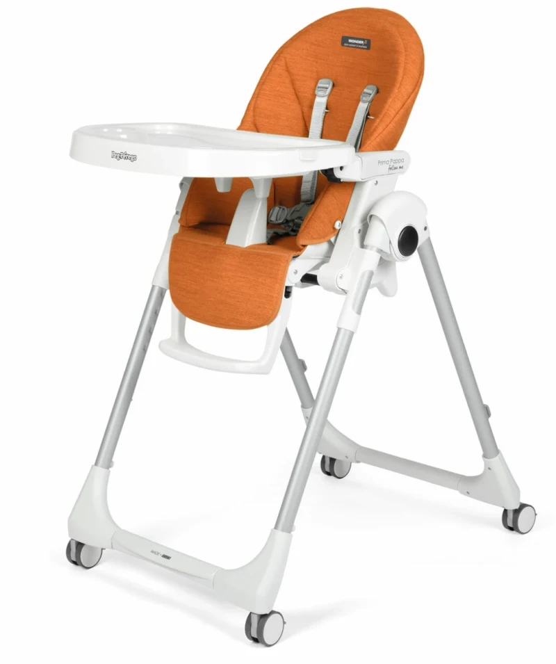Scaun de masa Prima Pappa Follow me, Wonder Orange,  Peg Perego 8