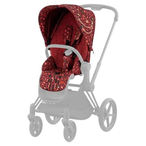Set textil pentru carucior Cybex Priam Rockstar Rosenrot Red
